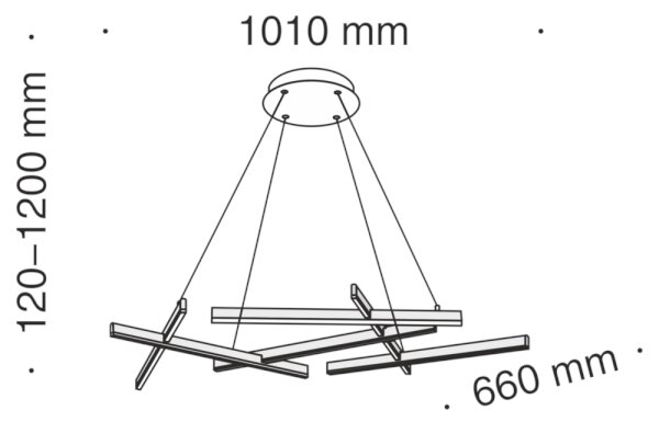 Maytoni MOD016PL-L75W - LED Пендел LINE LED/79W/230V бял