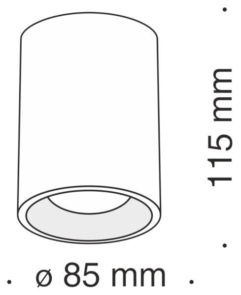 Maytoni C012CL-01B - Спот SLIM 1xGU10/50W/230V черен