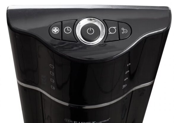 Вентилатор кула First Austria FA-5560-2, 60W, Дистанционно, 3 нива, Oсцилация, Йонизация, Черен