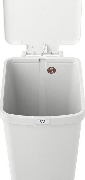 Кош за боклук с педал Brabantia StepUp 1005556, 40 л, Екологични материали, Голям отвор, Светлосив