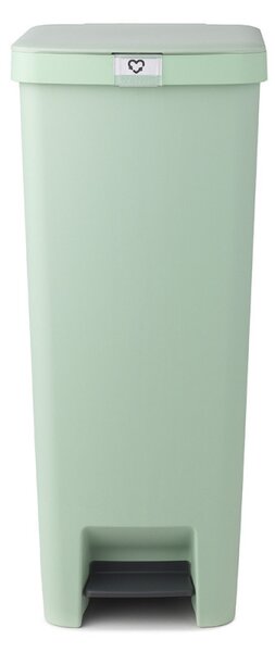 Кош за боклук с педал Brabantia StepUp 1005558, 40 л, Екологични материали, Голям отвор, Светлозелен
