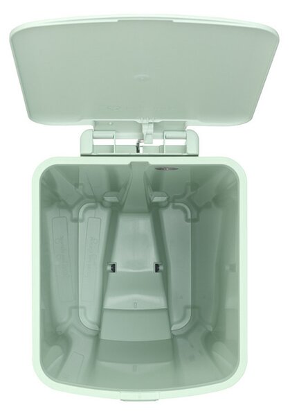 Кош за боклук с педал Brabantia StepUp 1005558, 40 л, Екологични материали, Голям отвор, Светлозелен