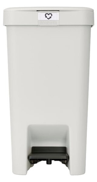 Кош за боклук с педал Brabantia StepUp 1008480, 16 л, Екологични материали, Голям отвор, Светлосив