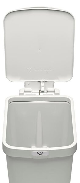 Кош за боклук с педал Brabantia StepUp 1008480, 16 л, Екологични материали, Голям отвор, Светлосив
