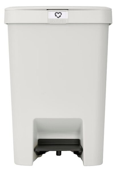 Кош за боклук с педал Brabantia StepUp 1008483, 25 л, Екологични материали, Голям отвор, Светлосив