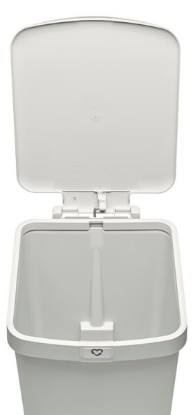 Кош за боклук с педал Brabantia StepUp 1008483, 25 л, Екологични материали, Голям отвор, Светлосив