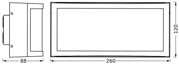 Ledvance - Екстериорен аплик CUADRA 1xE27/40W/230V IP65