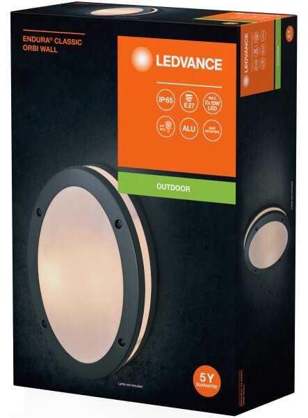 Ledvance - Екстериорен аплик ORBI 2xE27/18W/230V IP65