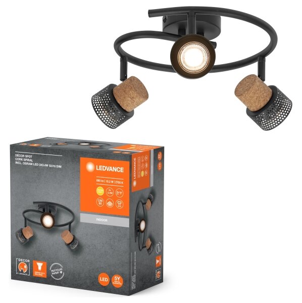 Ledvance - LED Спот DECOR CORK 3xGU10/3,4W/230V