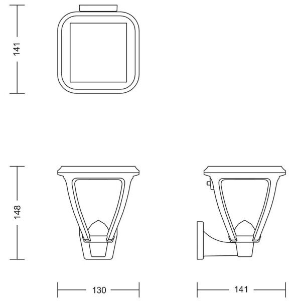 Philips - LED Соларен аплик VAPORA LED/1,5W/3,7V IP44