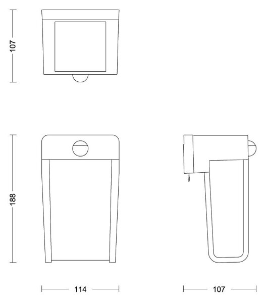 Philips - LED Соларен аплик със сензор SHROUD LED/2,3W/3,7V IP44