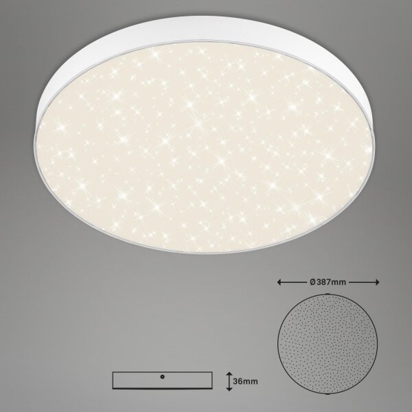 Briloner 7075-416 - LED Плафониера STAR SKY LED/24,5W/230V Ø 38 см бял