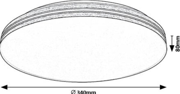 Rabalux 71175 - LED Плафониера OSCAR LED/18W/230V 4000K Ø 34 см