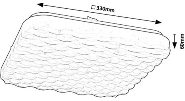 Rabalux 71150 - LED Плафониера ELDRICK LED/24W/230V 4000K 33x33 см