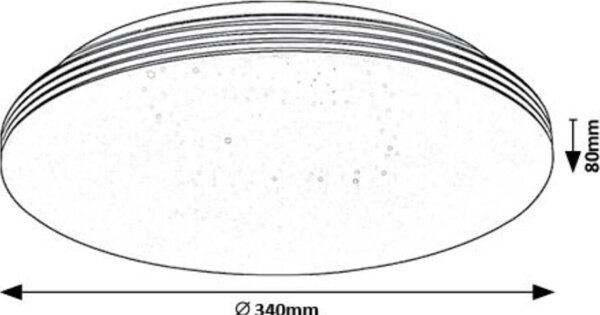 Rabalux 71179 - LED Плафониера OSCAR LED/18W/230V 4000K Ø 34 см