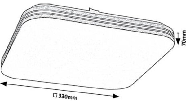 Rabalux 71176 - LED Плафониера OSCAR LED/18W/230V 4000K 33x33 см