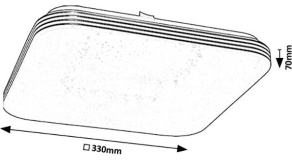 Rabalux 71180 - LED Плафониера OSCAR LED/18W/230V 4000K 33x33 см