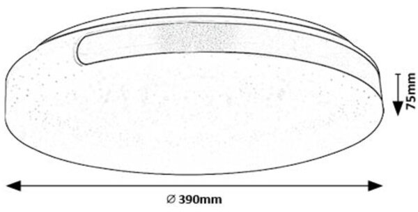 Rabalux 71085 - LED Плафониера DANUTA LED/24W/230V 4000K Ø 39 см