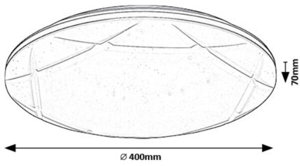 Rabalux 71053 - LED Плафониера OSWALD LED/24W/230V 4000K Ø 40 см