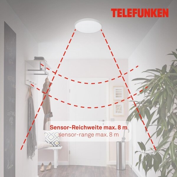 Telefunken 601604TF - LED Плафон за баня LED/12W/230V Ø 29 см