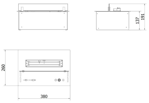 Planika Senso Burner BEV - БИО камина с дистанционно управление 19,1x38 см 2,5 kW