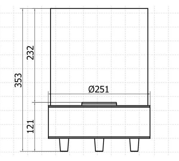 Planika Lotus - БИО камина 35,3x25,1 см 2,5kW