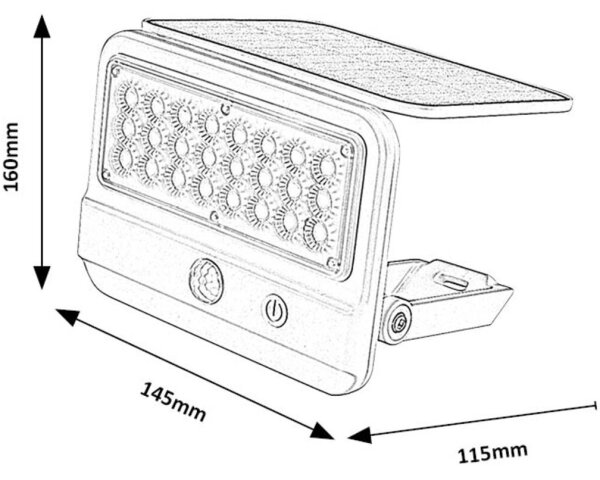 Rabalux 77090 - LED Соларен аплик FLAXTON LED/7W/3,7V IP54 бял