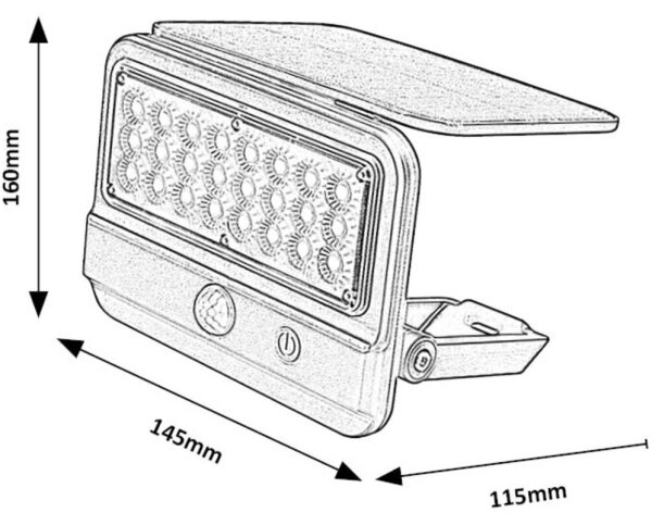 Rabalux 77040 - LED Соларен аплик FLAXTON LED/7W/3,7V IP54 черен