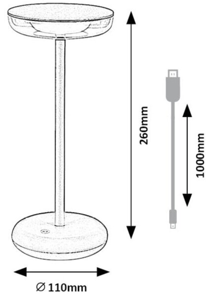 Rabalux 77089 - LED Димируема екстериорна лампа KONIN LED/6W/5V IP44 кафяв