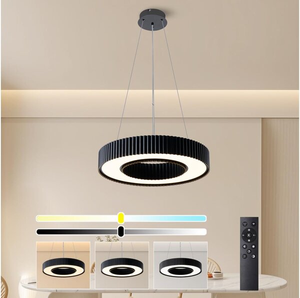 Brilagi - Димируем LED полилей LUMIX LED/48W/230V 3000-6000K, черен, Ø 50 см + дистанционно управление