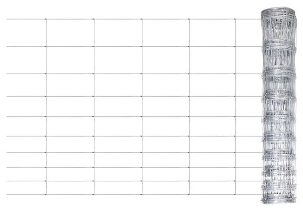 VidaXL Градинска ограда, поцинкована стомана, сребриста, 50x1 м