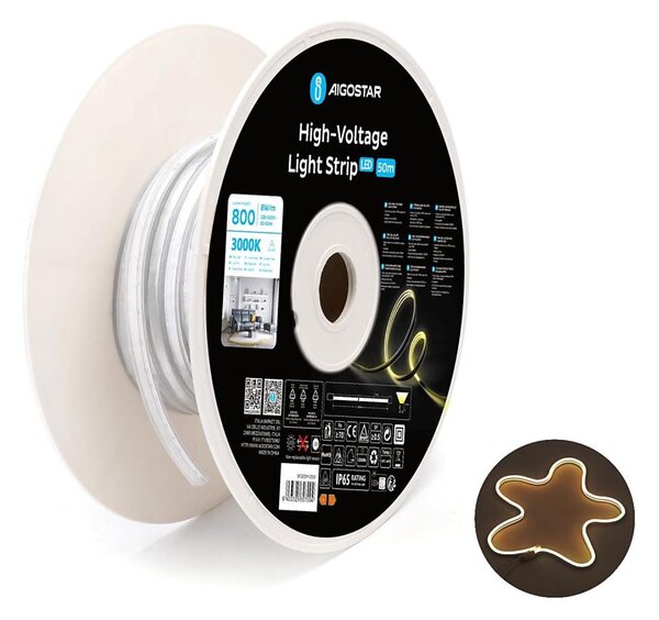 Aigostar - LED Лента 50m LED/400W/230V 3000K IP65