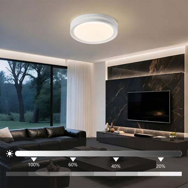 Brilagi - димируемо таванно LED осветително тяло KREON LED/54W/230V 3000-6000K бяло Ø 38 см + ДУ