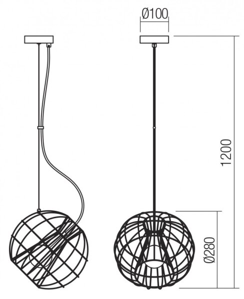 Redo 01-2174 - Пендел GALLILEO 1xE27/42W/230V