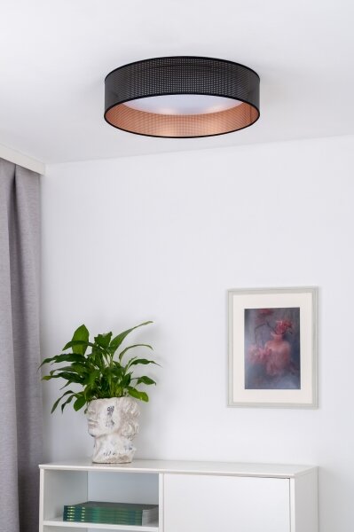 Duolla - LED Плафониера ROLLER LED/24W/230V Ø 45 см черен/меден