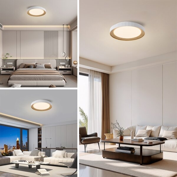 Brilagi - LED димируемо таванно осветително тяло NEXO LED/48W/230V 3000-6000K бяло Ø 43 см +дистанционно управление
