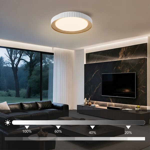 Brilagi - LED димируемо таванно осветително тяло NEXO LED/48W/230V 3000-6000K бяло Ø 43 см +дистанционно управление