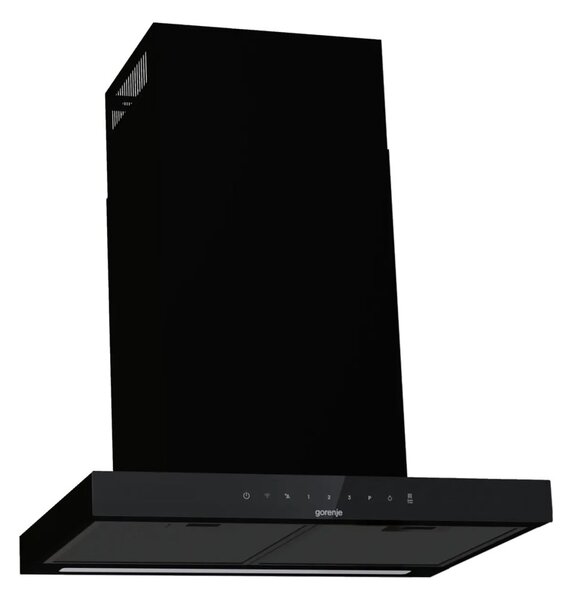 Абсорбатор Gorenje WHT66236B, колонен, енергиен клас A, 280W, въздухопоток 469 m3/h, 1 мотор, 2 филтъра, Wi-Fi, 4 степени на мощност, черен