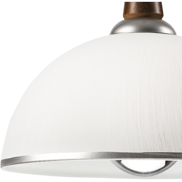 Висяща лампа CHIARA 1xE27/60W/230V сребриста/бук