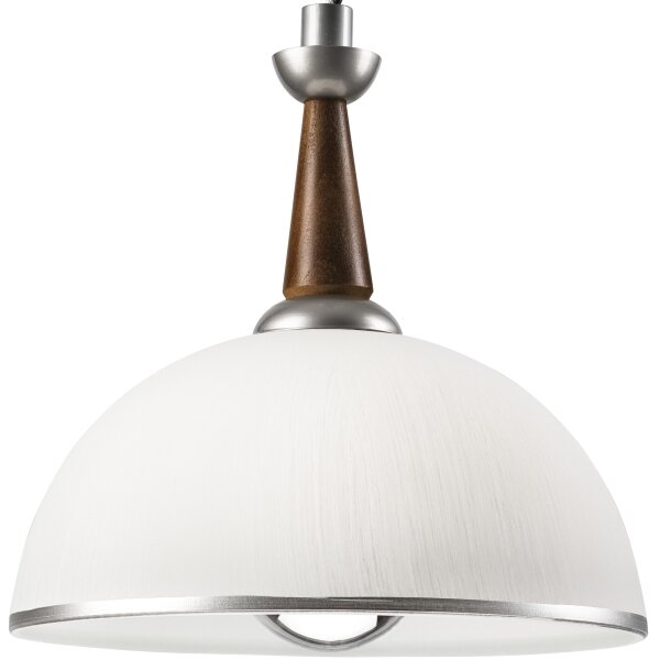Висяща лампа CHIARA 1xE27/60W/230V сребриста/бук