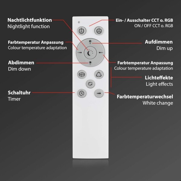 Briloner 7087-016-LED RGBW Димируема лампа SMART LED/24W/230V Wi-Fi Tuya+д.у