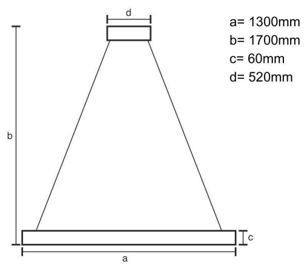 LED Пендел LED/22W/230V 4000K 130 см бук/масивнo дървo