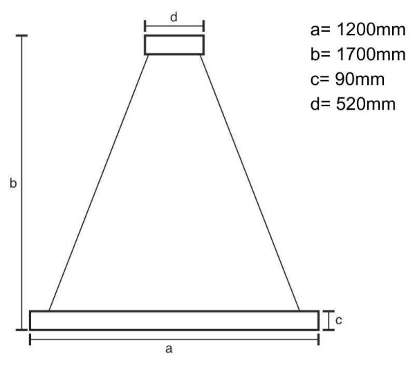 LED Пендел LED/22W/230V 4000K 120 см пепел/масивнo дървo