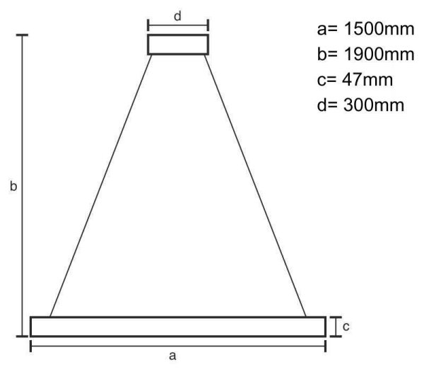 LED Пендел LED/26W/230V 4000K 150 см пепел/масивнo дървo