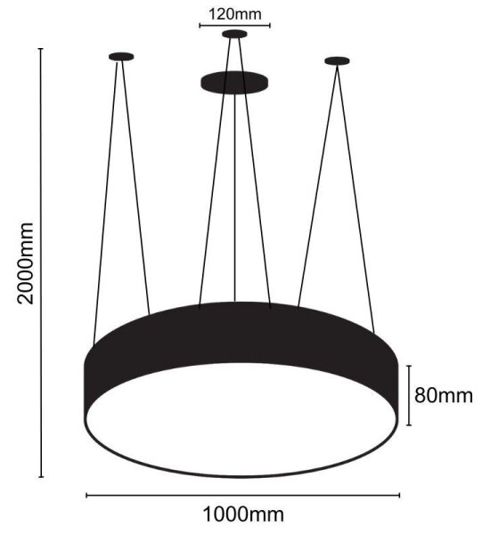 LED Пендел LED/100W/230V 4000K Ø 100 см