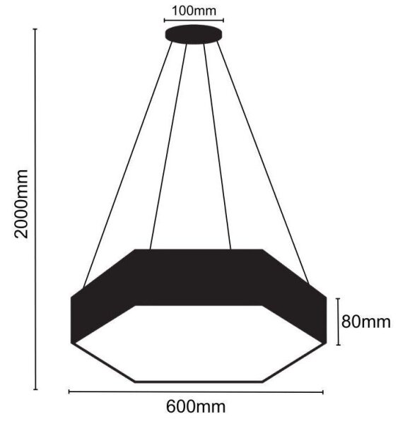 LED Пендел LED/40W/230V 4000K Ø 60 см