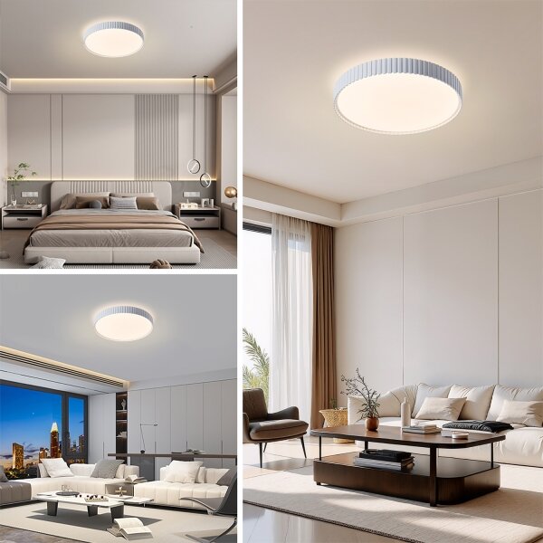 Brilagi - LED димируем таванен плафон CORVO LED/54W/230V 3000-6000K бял Ø 40 cm +Д/У