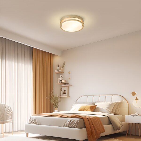 Brilagi - Потолочно осветително тяло ORINO 2xE27/40W/230V Ø 27 см златисто/дъб