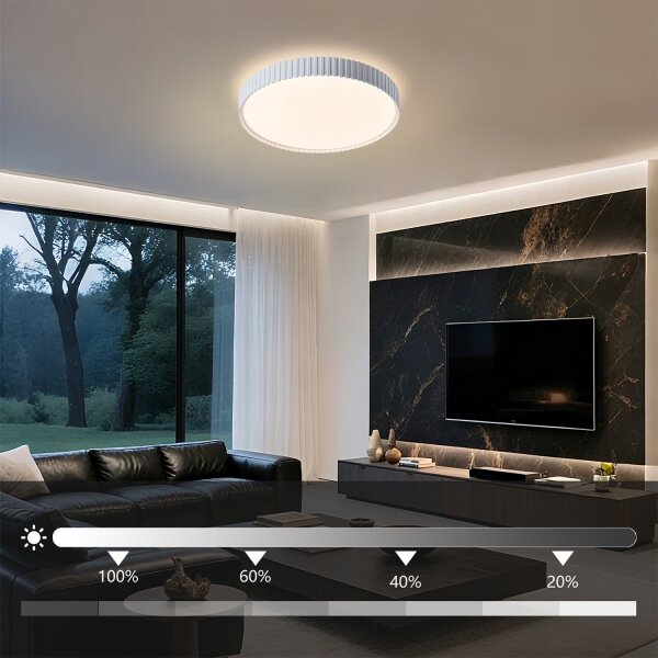 Brilagi - LED димируем таванен плафон CORVO LED/54W/230V 3000-6000K бял Ø 40 cm +Д/У