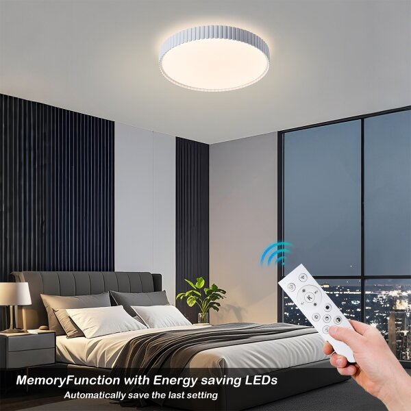 Brilagi - LED димируем таванен плафон CORVO LED/54W/230V 3000-6000K бял Ø 40 cm +Д/У